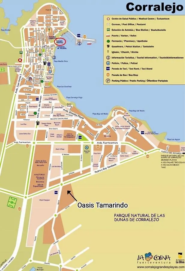 Apartamento Oasis Tamarindo 1 - Casa Rosa - Appartement 2 Chambres Climatisees Corralejo España